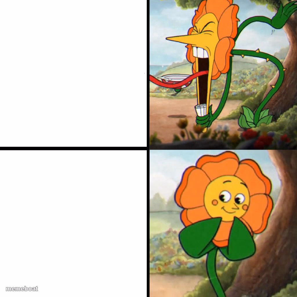 Cuphead Flower - meme generator image preview