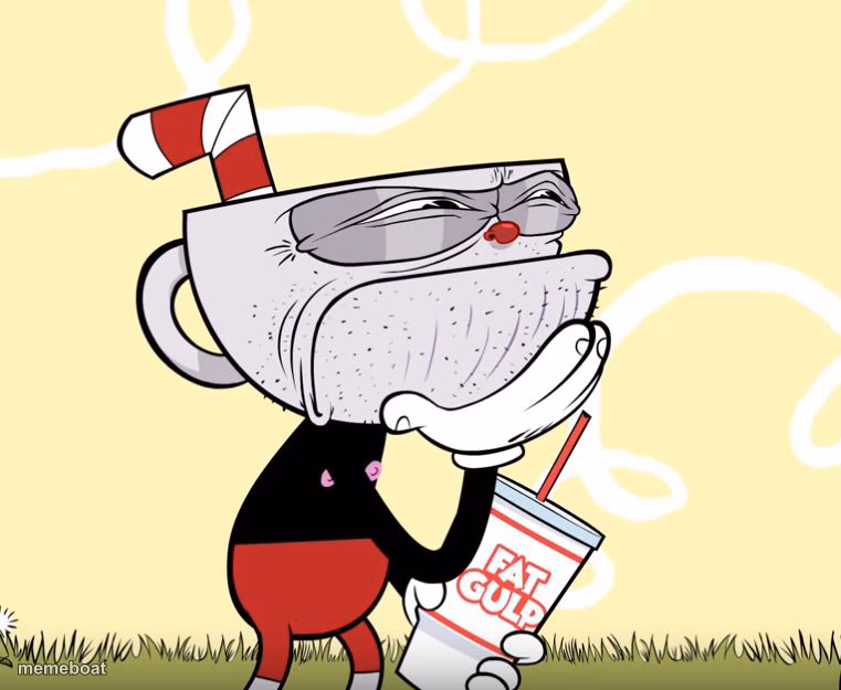Cuphead Thinking - meme generator image preview