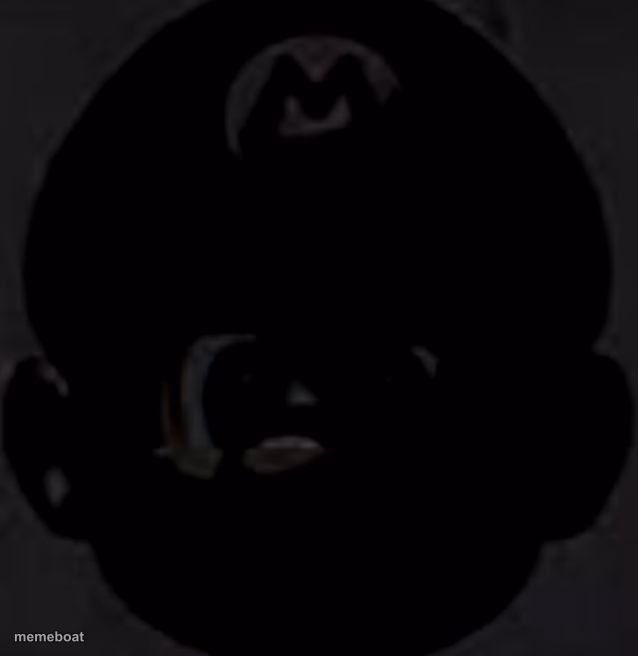 Cursed black Mario 2 - meme generator image preview