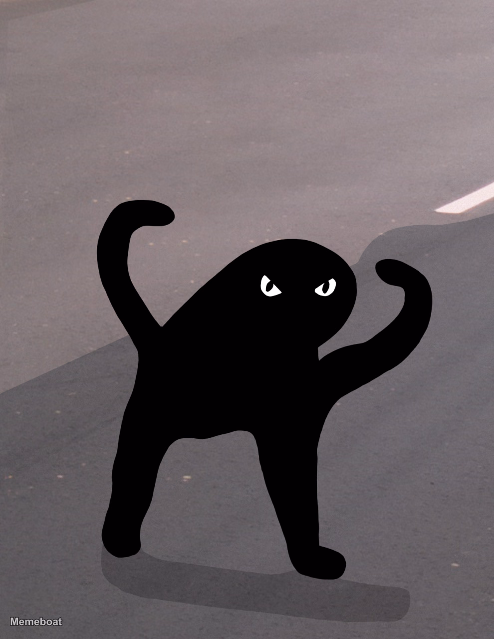 Cursed Cat Angry as Fuk - meme generator image preview