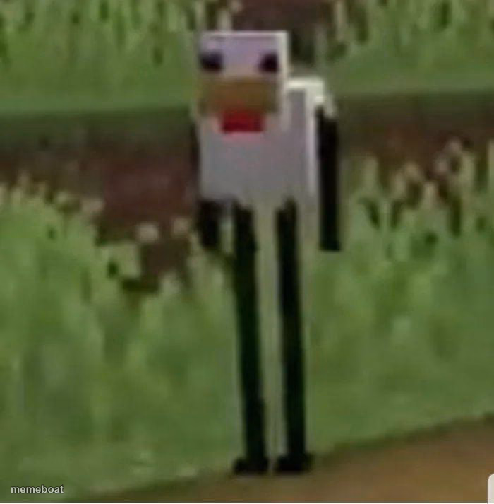Cursed Minecraft chicken - meme generator image preview