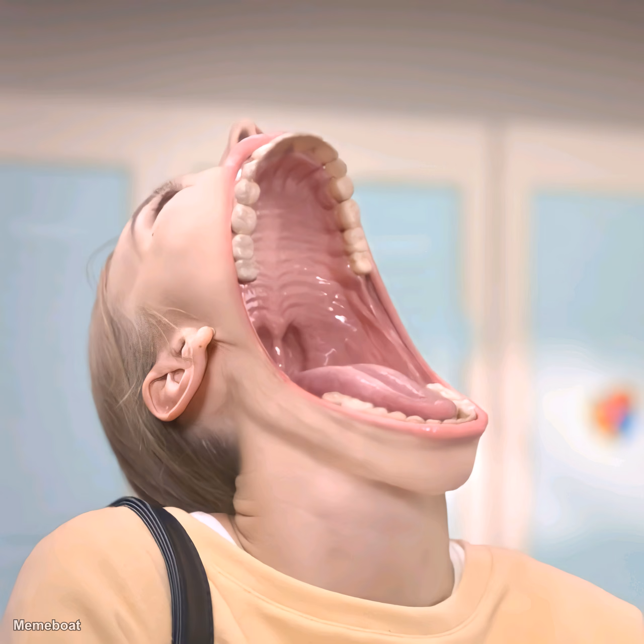 Cursed Open Mouth - meme generator image preview