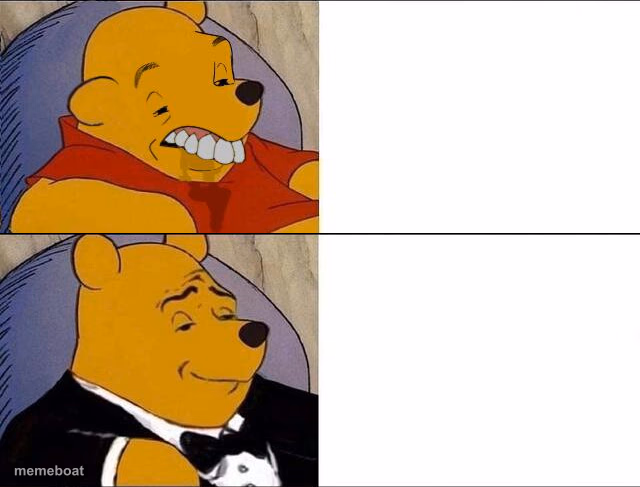 cursed pooh tuxedo pooh - meme generator image preview