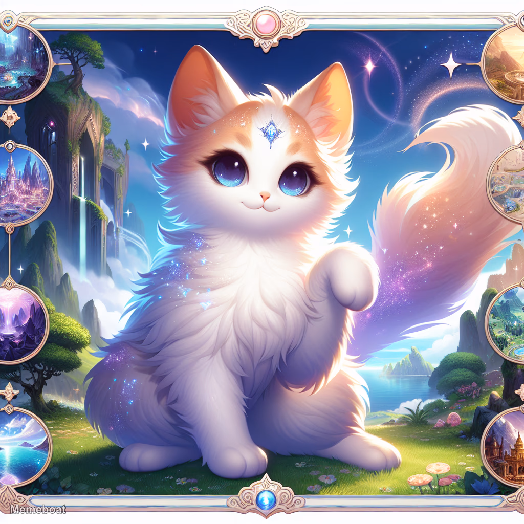 Sparkly Fantasy Kitten - meme generator image preview