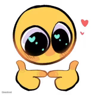 Blushing Emoji Finger Hearts