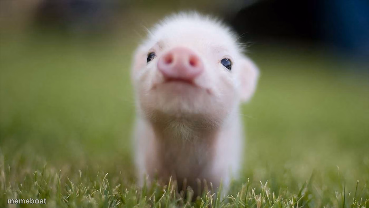 Curious Baby Piglet - meme generator image preview