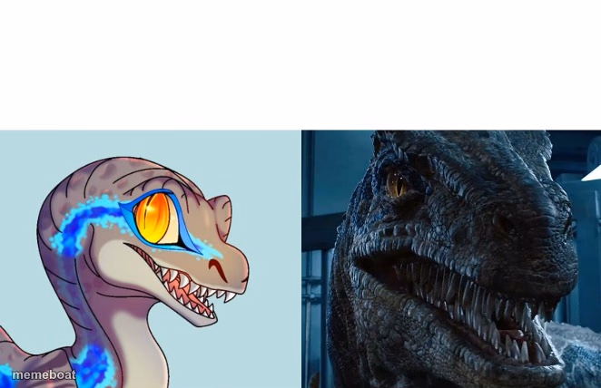 Cute Vs. Scary Blue - meme generator image preview