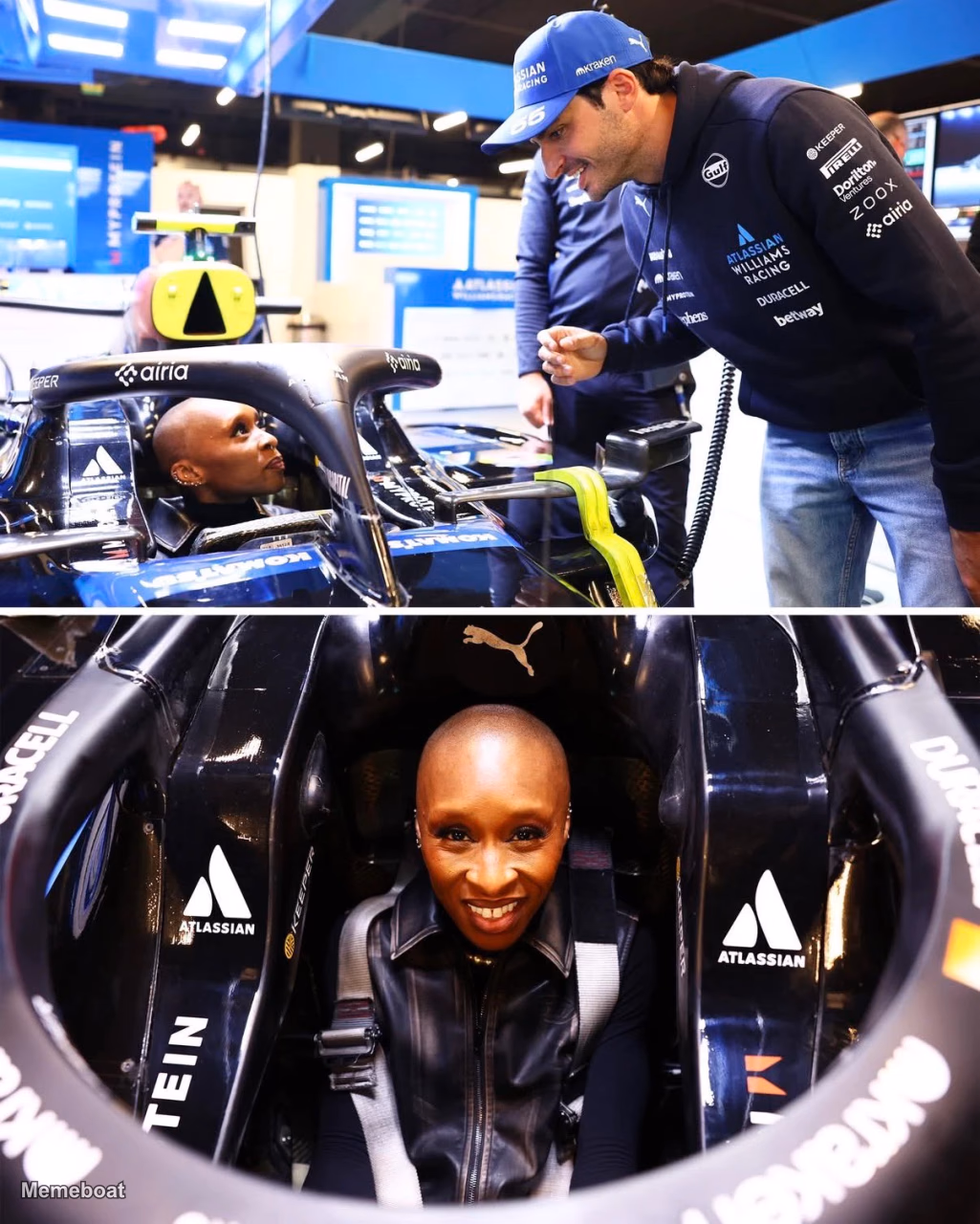 Cynthia Erivo in F1 Car - meme generator image preview