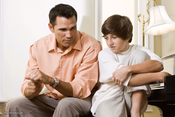 DAD TALKS TO SON - meme generator image preview
