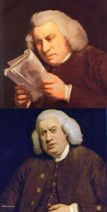Samuel Johnson Reading - meme generator image preview