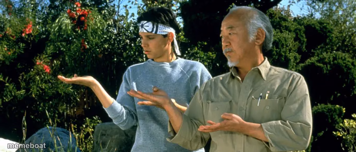 Daniel Son and Mr Miyagi - meme generator image preview