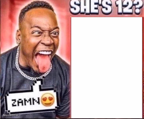 Darius Dobre "ZAMN SHE'S 12?" - meme generator image preview