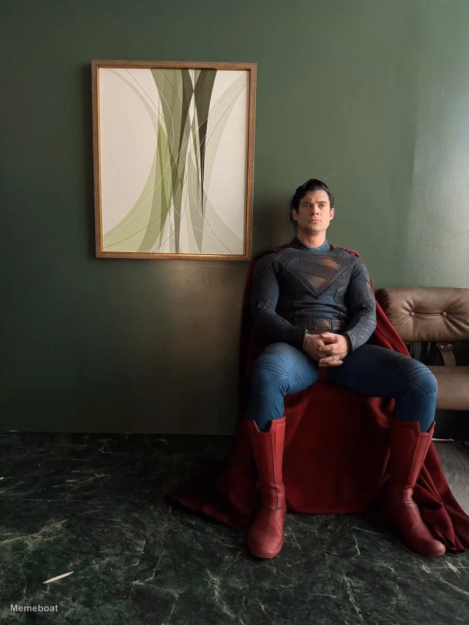 David Corenswet Pensive Superman - meme generator image preview