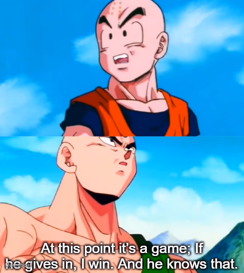 DBZA Tien Game Face - meme generator image preview
