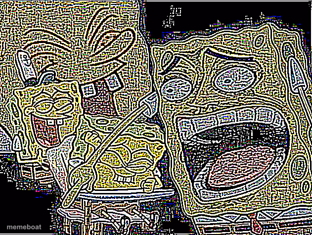 Deep Fried deep fried Spongebob laughing - meme generator image preview