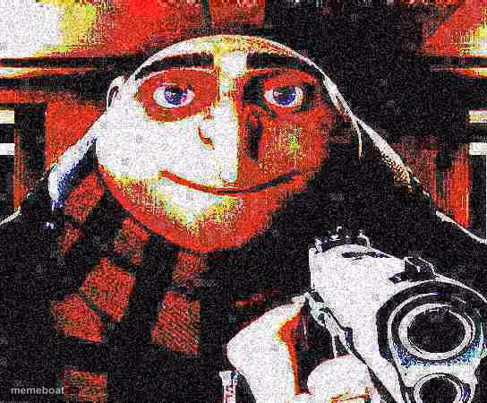 Deep fried Gru gun - meme generator image preview
