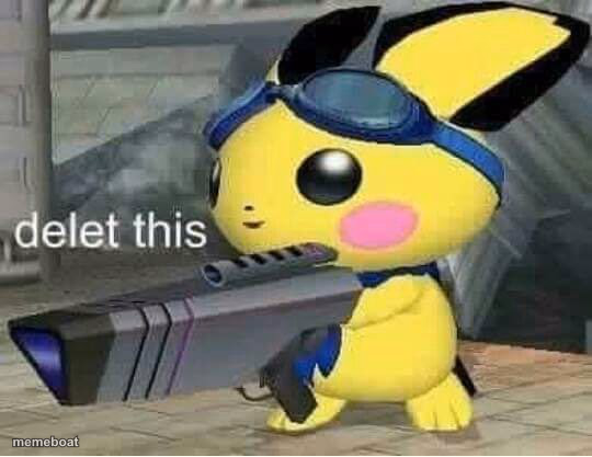 delet this pichu (Melee) - meme generator image preview