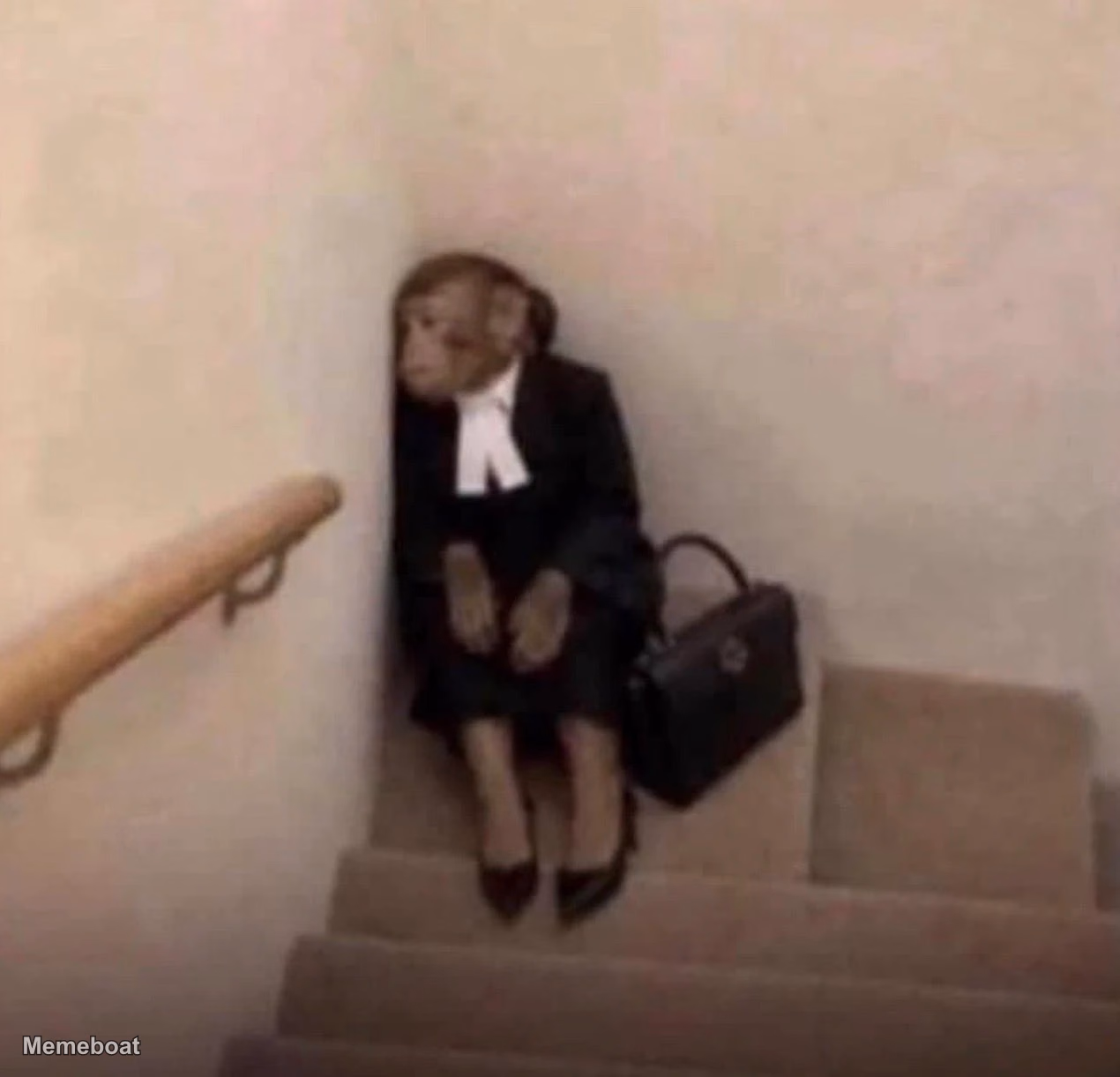 Depressed Monkey Lawyer - meme generator image preview