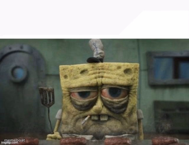 depressed spongebob - meme generator image preview