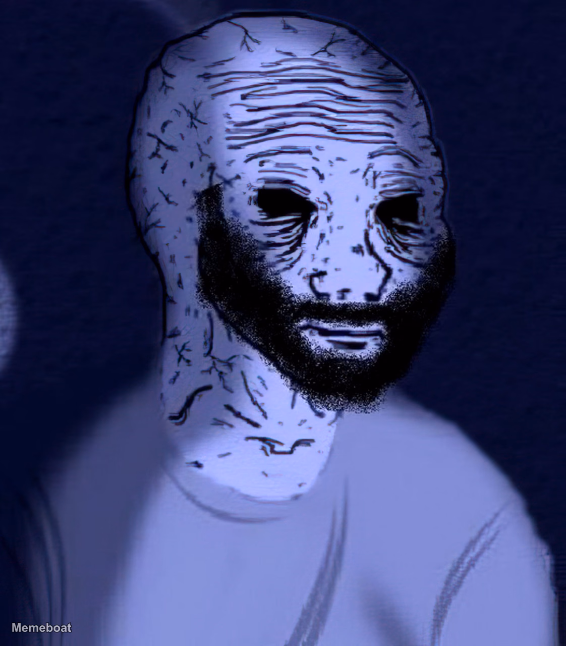 Depressed Wojak - meme generator image preview