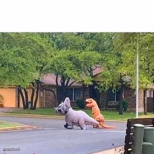 Dinosaur Couple - meme generator image preview