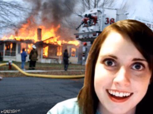 Disaster Overly Attached Girlfriend - meme generator image preview