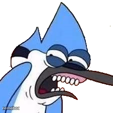 disgusted mordecai - meme generator image preview