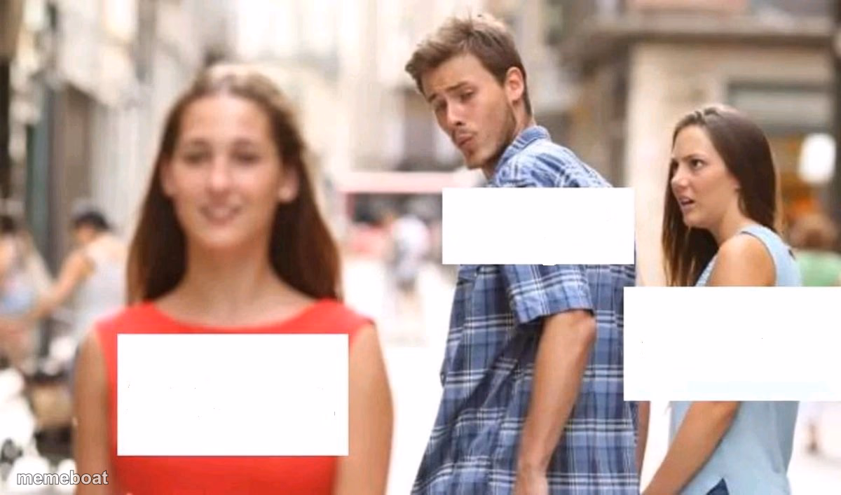 Distracted boyfriend - meme generator image preview