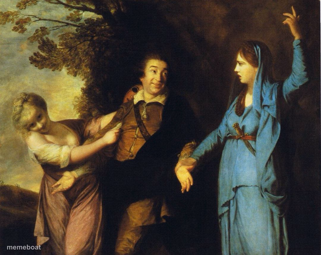 Distracted Boyfriend 18th Century - meme generator image preview