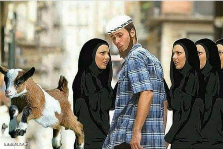 Distracted imam - meme generator image preview