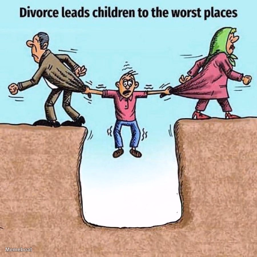 Divorce Leads Children to the Worst Places - meme generator image preview