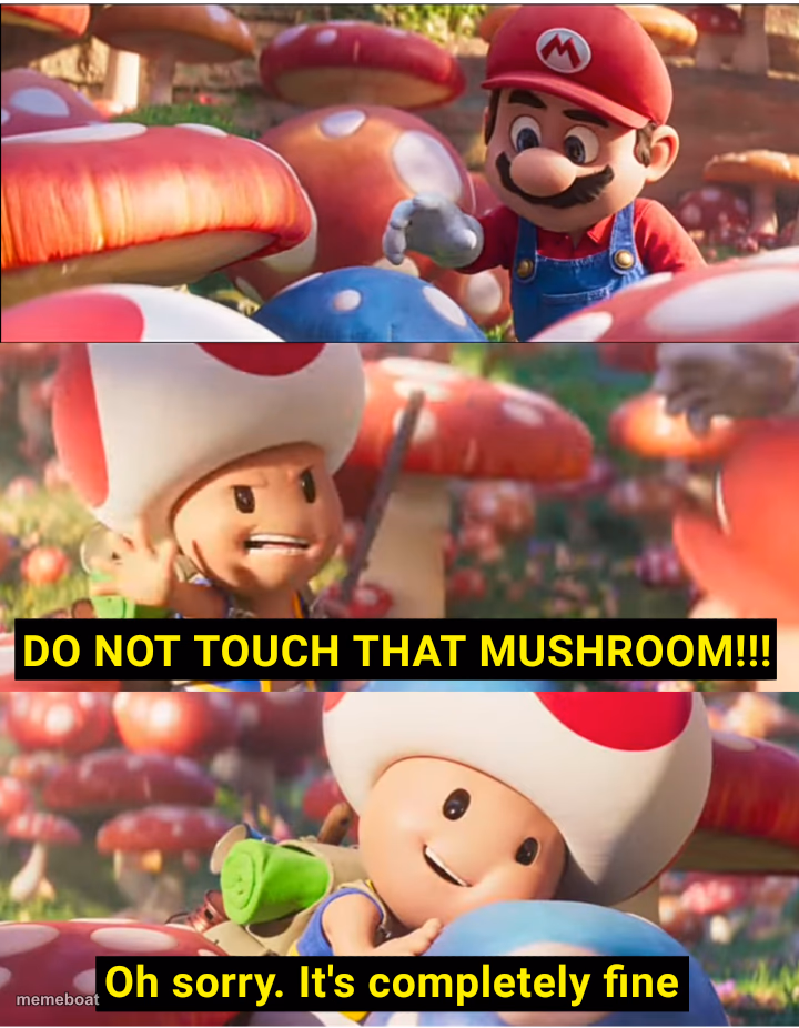 Do not touch that mushroom - meme generator image preview
