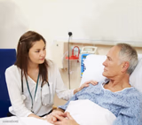 Doctor with patient