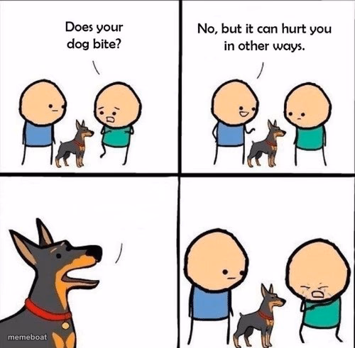 does your dog bite - meme generator image preview