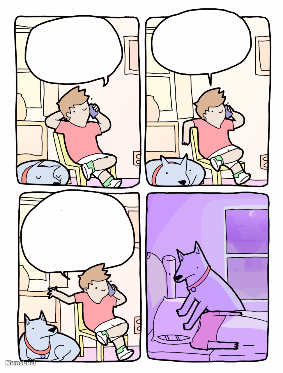 Dog Overhears Phone Call - meme generator image preview