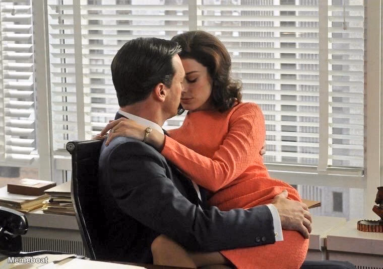 Don Draper and Megan office romance - 'Mad Men' - meme generator image preview