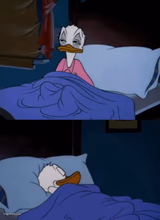 Donald duck wake up