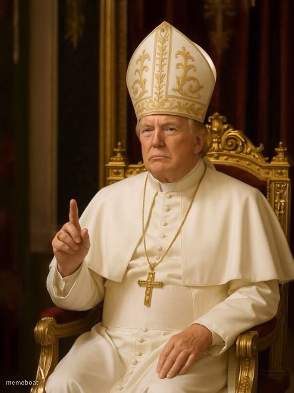 Donald J Trump as the Pope - meme generator image preview