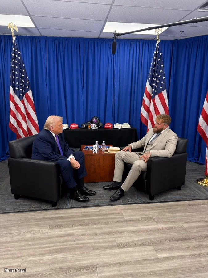 Donald Trump and Jake Paul Interview - meme generator image preview