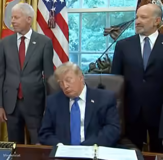 Donald Trump Asleep in the Oval Office