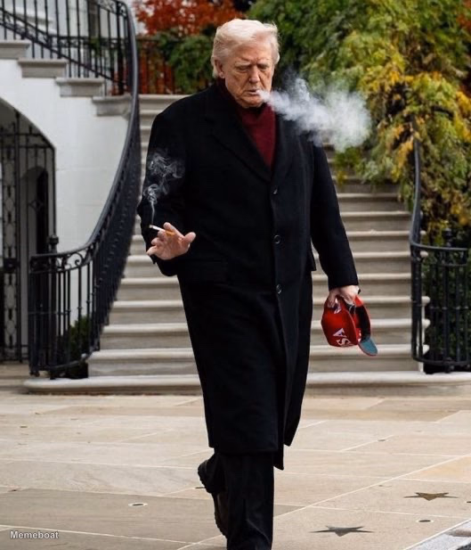 Donald Trump Aura Smoking - meme generator image preview