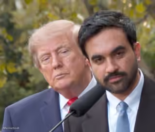 Donald Trump behind Zohran Mamdani