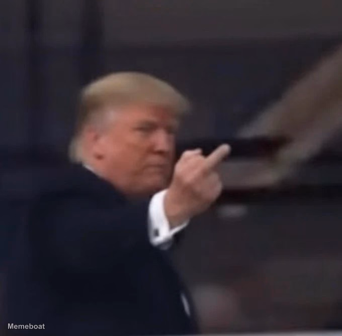 Donald Trump Flipping Off a Ford Employee - meme generator image preview