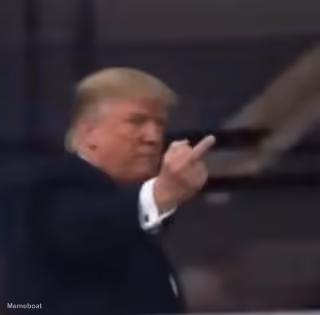 Donald Trump Flipping Off a Ford Employee
