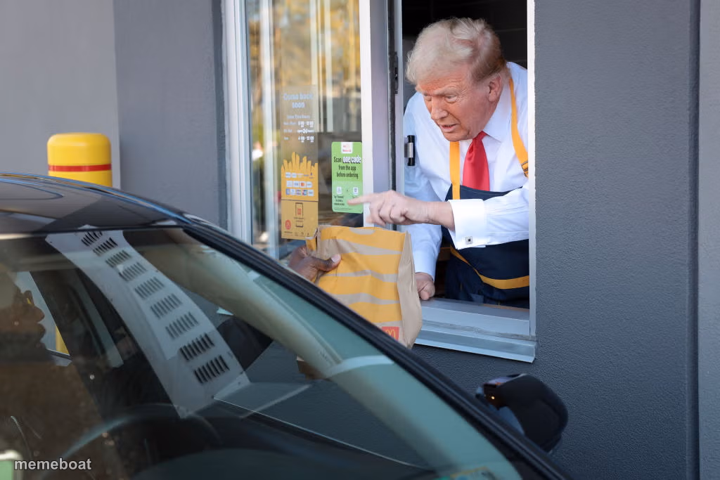 Donald Trump McDonald's - meme generator image preview
