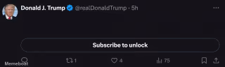 Donald Trump "Subscribe to Unlock"