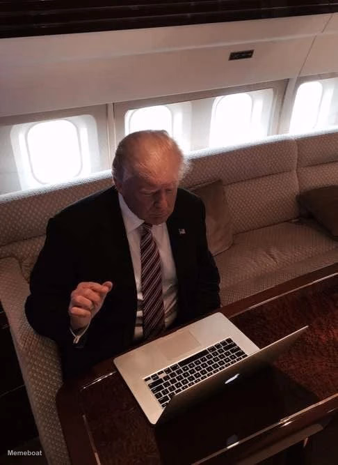 Donald Trump Typing - meme generator image preview