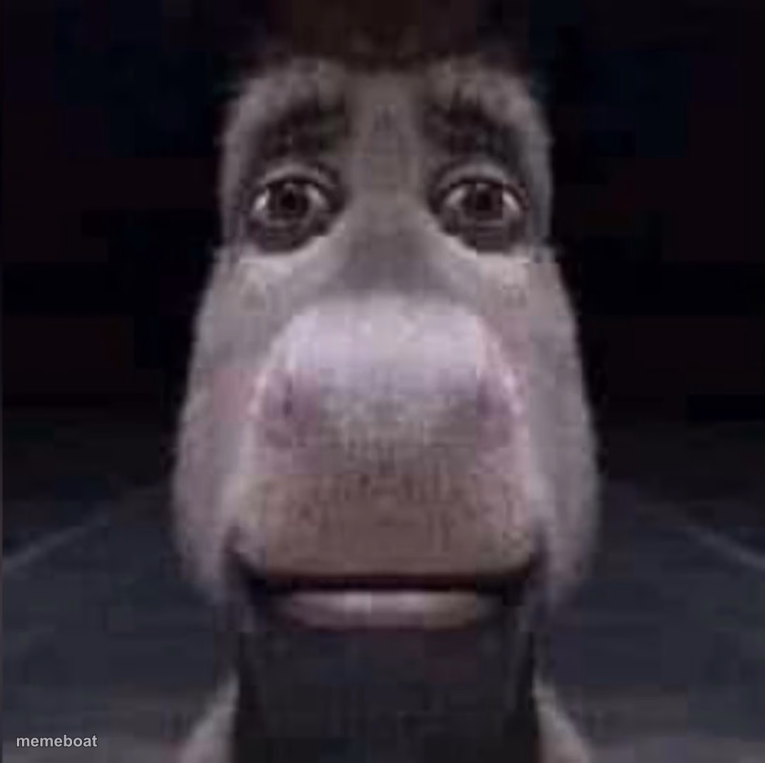 donkey stare - meme generator image preview