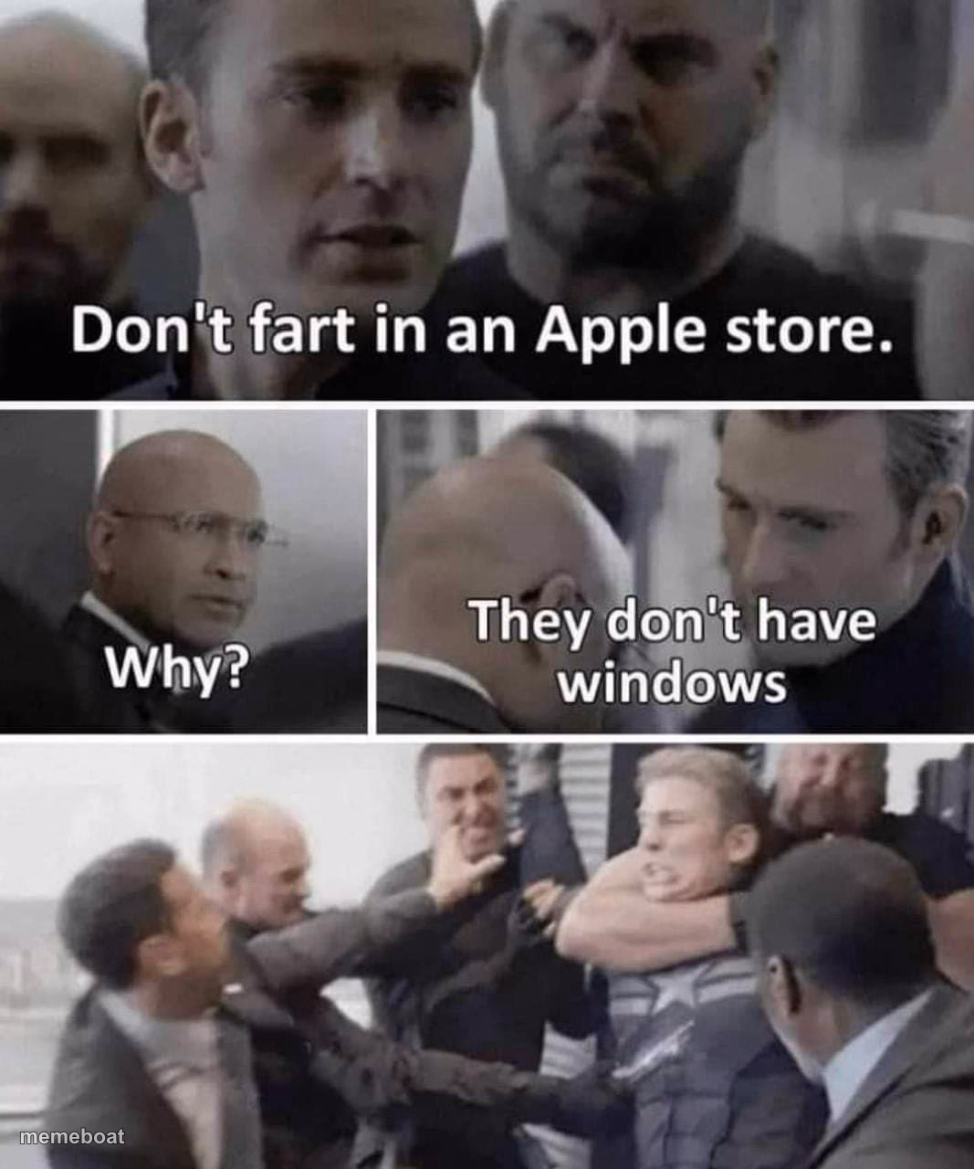 Don't fart in an Apple store - meme generator image preview