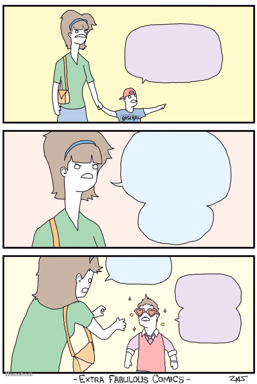 don't look at them Ricky! - meme generator image preview